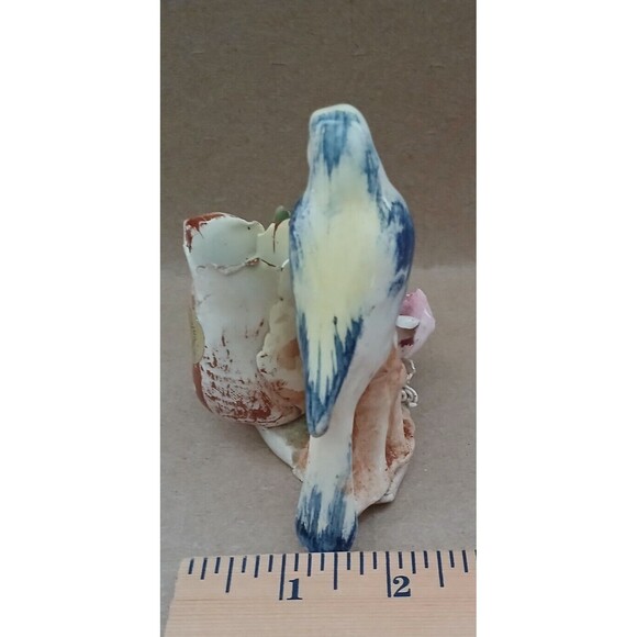 Vintage Capodimonte  Porcelain Candle Holder Made in Italy Bird & Flower RARE - Picture 12 of 12